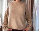 Pull hiver femme beige