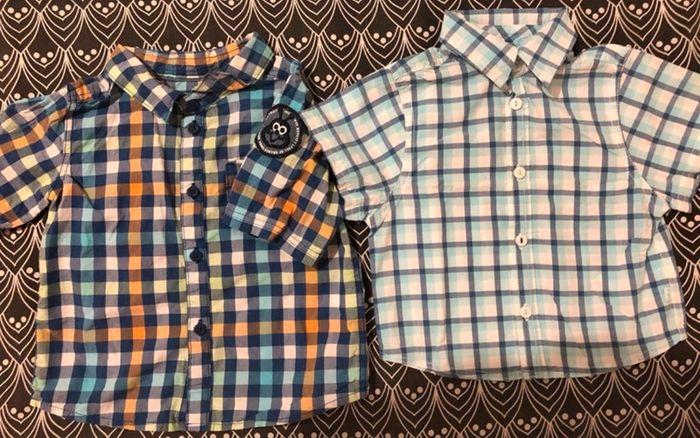 Lot de 2 chemise MC bébé garçon taille 6 mois ! - photo numéro 1