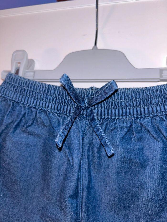 Pantalon ajustable fluide léger bleu à poche - photo numéro 2