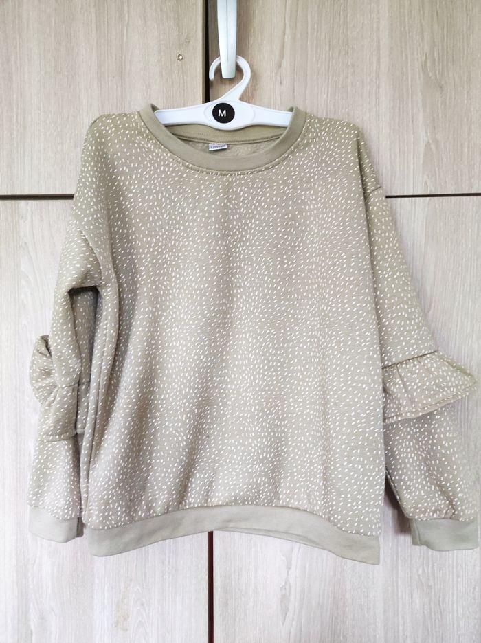 Pull beige imprimé & froufrou 7 ans Zeeman - photo numéro 1