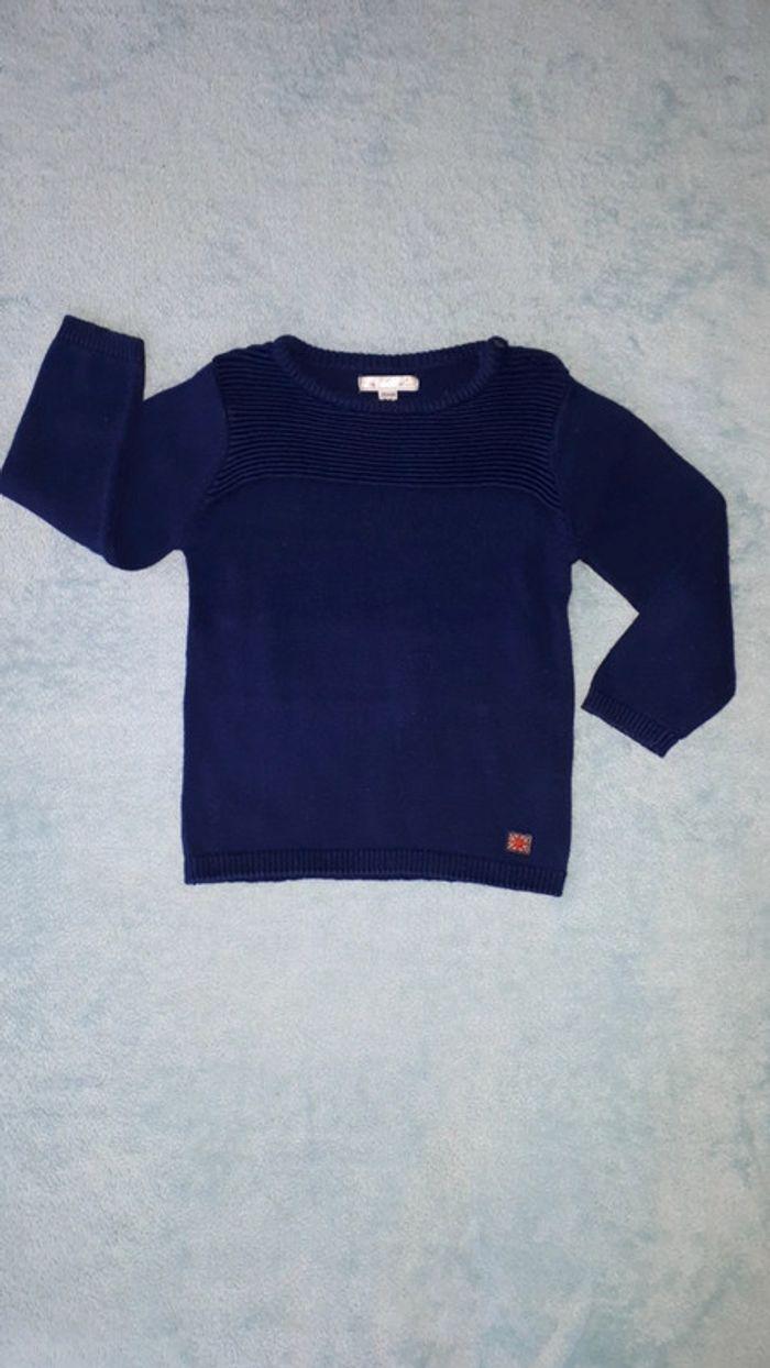 Pull bleu marine Mes Petits Cailloux 2 ans - photo numéro 1