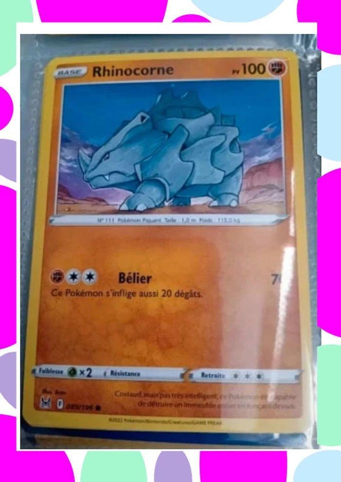 Carte Pokémon Rhinocorne
Année 2022