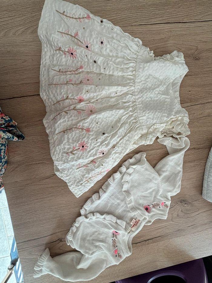 Jolie robe et gilet du pareille au même bébé fille 3 mois - photo numéro 1