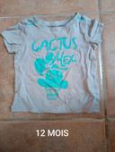 T-shirt garçon gris 12 MOIS