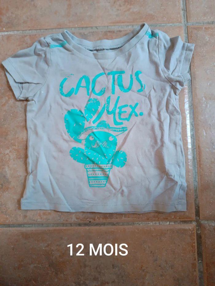 T-shirt garçon gris 12 MOIS - photo numéro 1