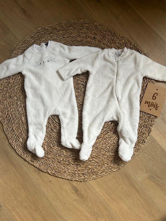 Lot de 2 pyjamas chauds - 6 mois - photo numéro 1