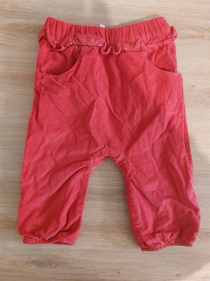 Pantalon velour rouge