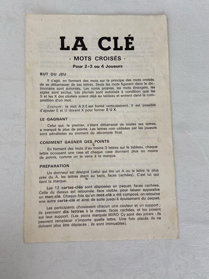 Jeu de mots croisés Jeu vintage de 1954 - photo numéro 6