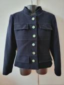 Veste manteau Angleterre anglais 100% pure laine mansfield london bleu marine