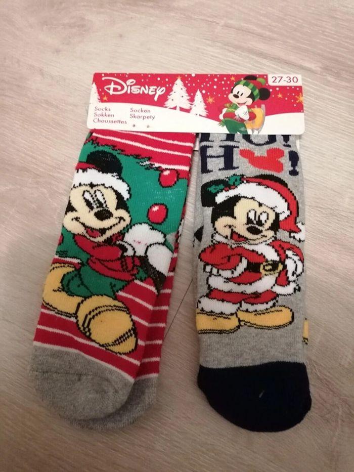 Lot de 14 chaussettes (chaussettes et socquettes) noël mickey 27/30 - photo numéro 3