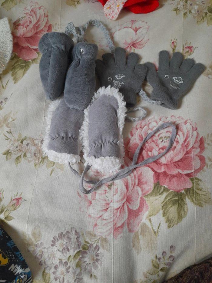 3 paires de gants mouffle