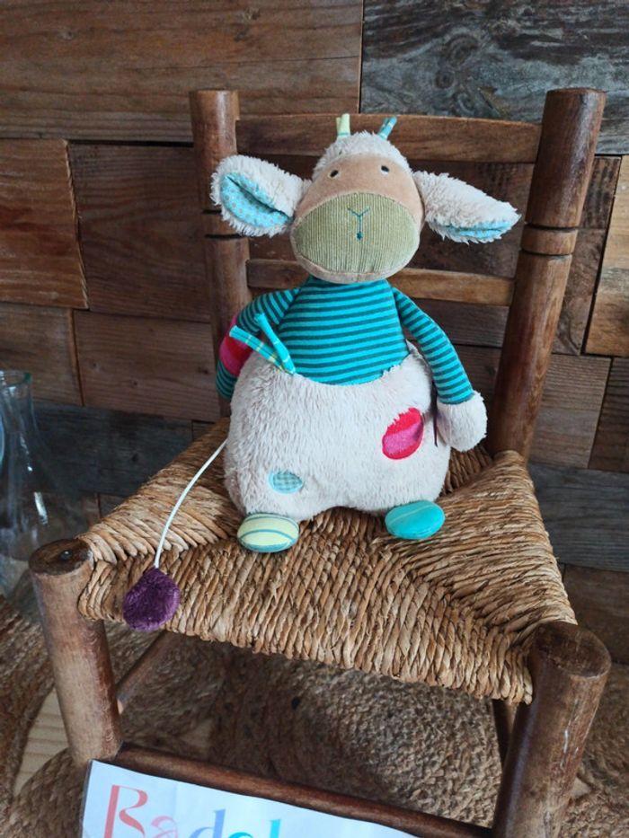 Peluche boîte à musique mouton moulin roty tbe - photo numéro 2