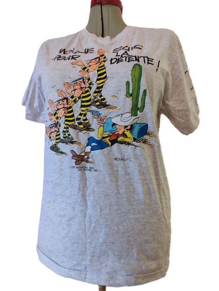 The shirt gris multicouleurs H Hanes top Lucky luke 42/44 - photo numéro 1