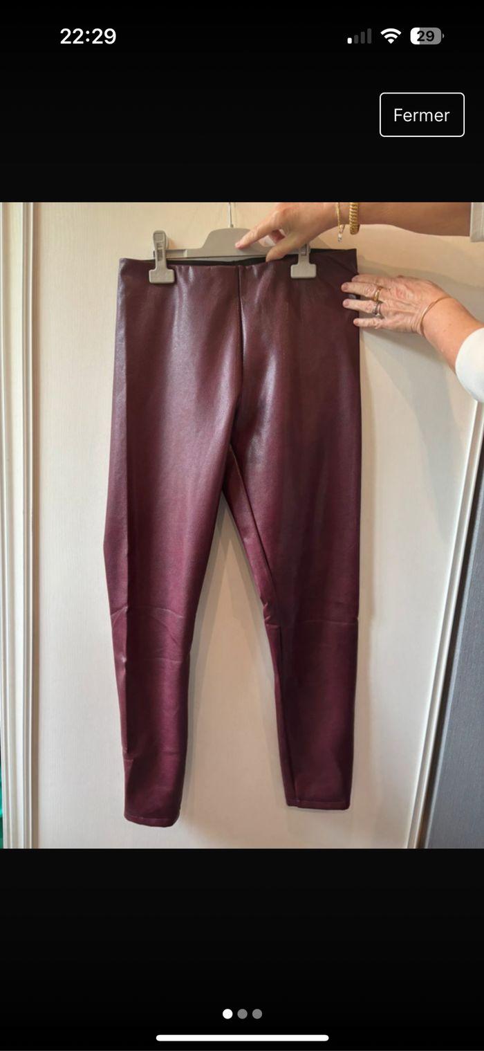 Pantalon effet cuir - photo numéro 1