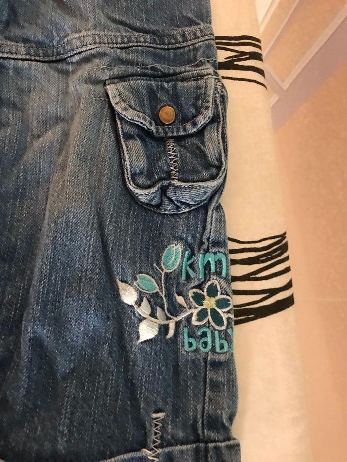 Pantalon jeans avec motif fleurs - photo numéro 4