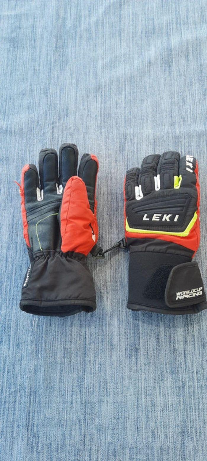 gants  ski de piste enfant 
leki
rouge noir jaune world cup racing taille 4 sof-tex - photo numéro 2