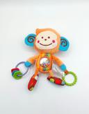 Peluche doudou Singe d’activités B KIDS BLUEBOX éveil bébé orange beige