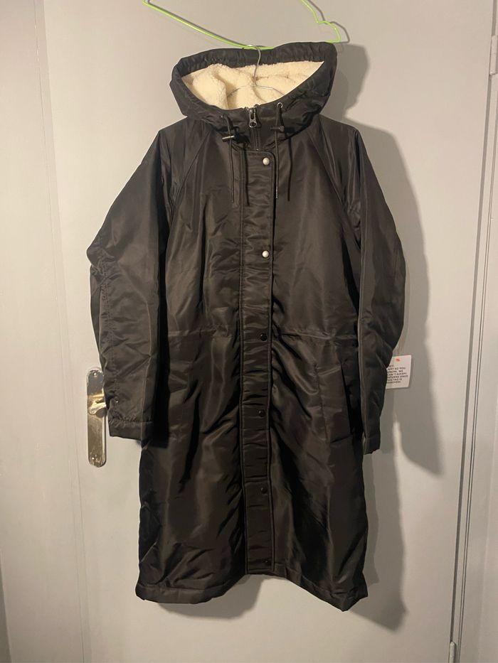 Manteau long doudoune longue ASOS parka oversize noir imperméable taille 34 jusqu’au 38 / 40 neuve - photo numéro 3