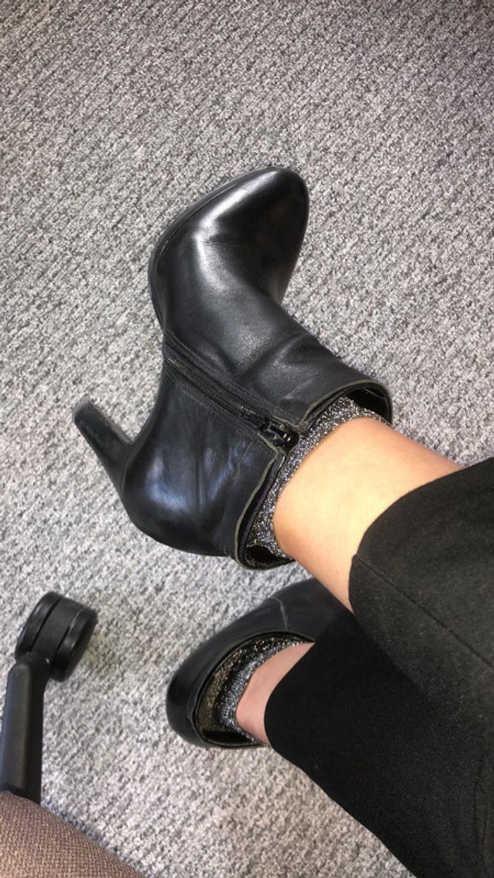 Bottines cuir noir t37 san marina - photo numéro 5