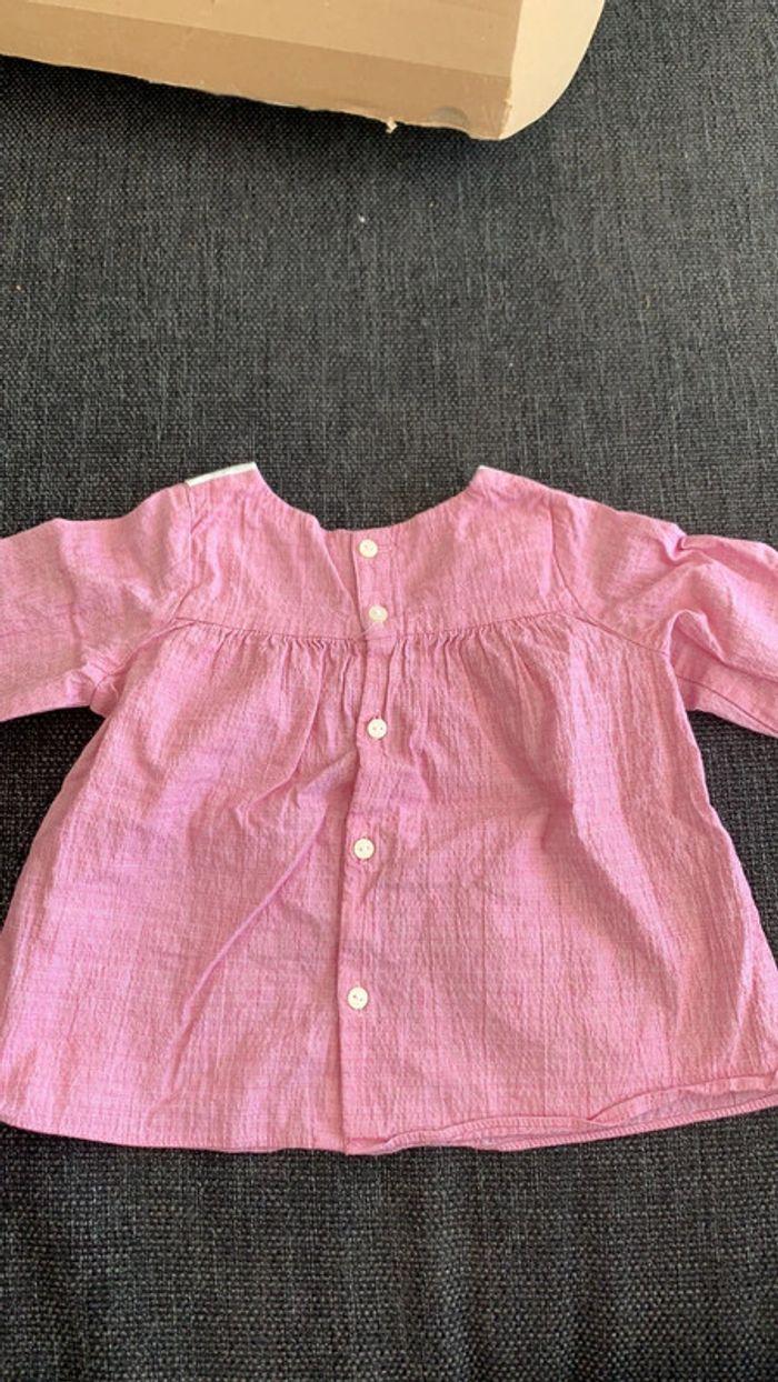 Blouse Jacadi rose, 18 mois en très bon état - photo numéro 4