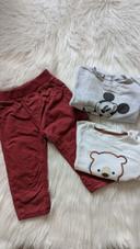 Ensemble pantalon et 2 Tshirts, Garçon 9 mois