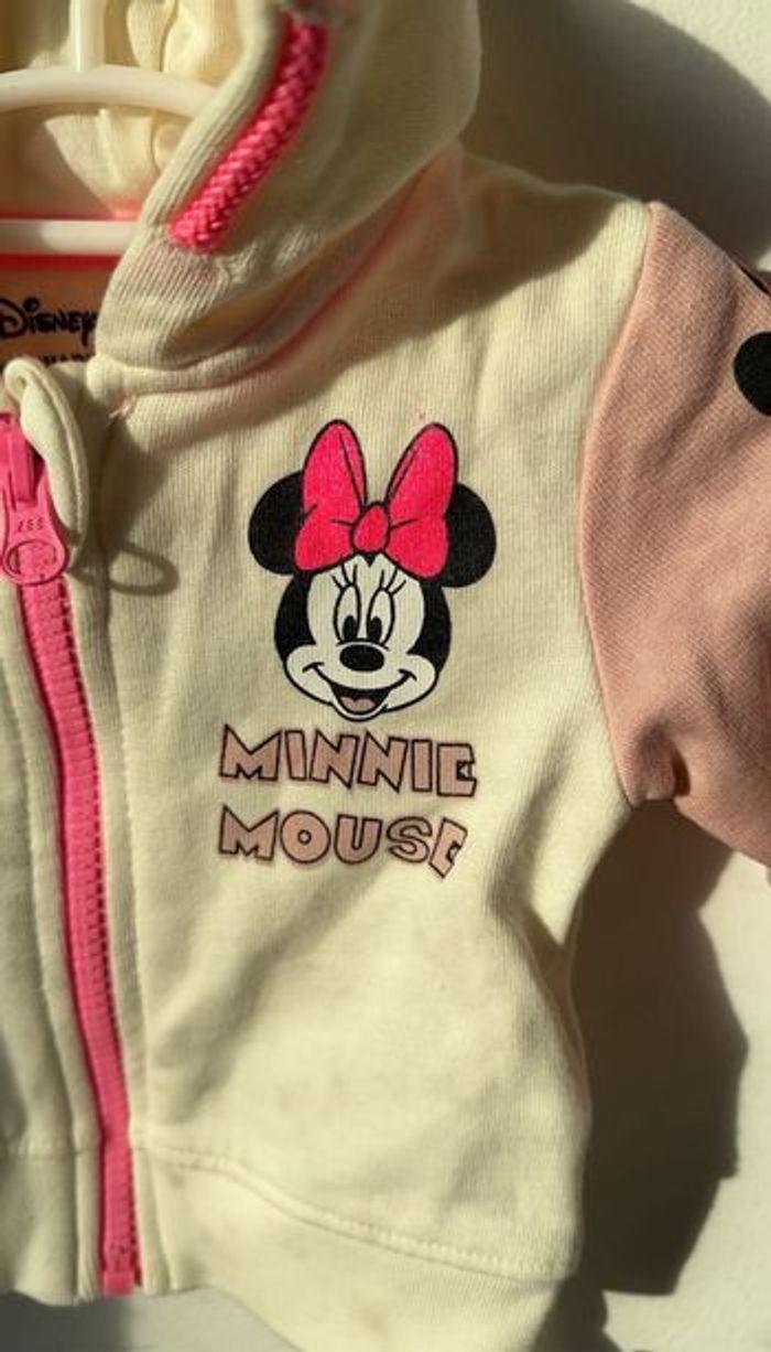 Neuve étiquette Veste gilet zip  Minnie Disney primark Disneyland fille 0/3mois - photo numéro 2