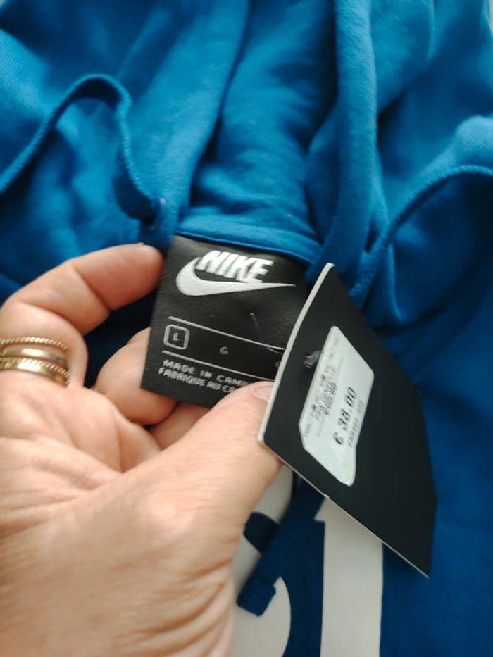 Sweat capuche Nike homme bleu taille L neuf - photo numéro 4