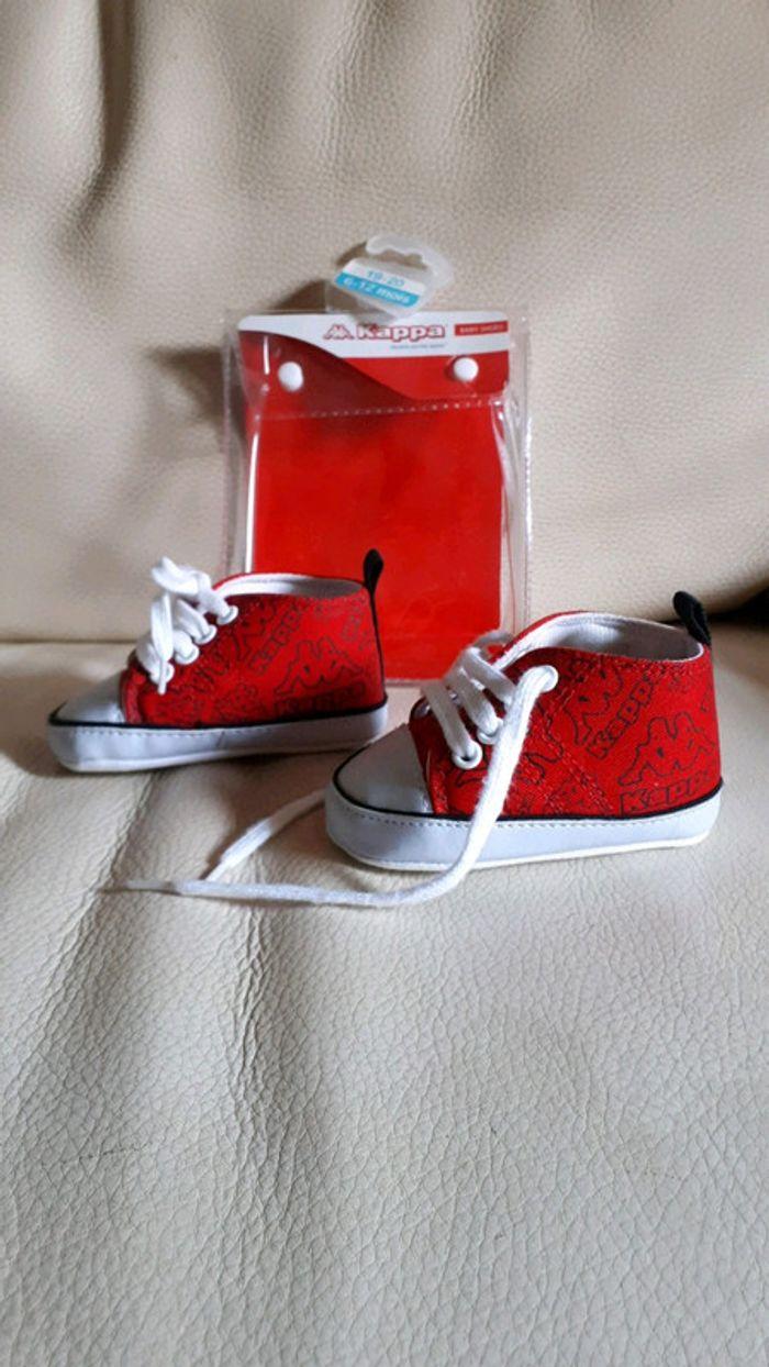 Chaussures rouges en toile pour bébé Kappa - photo numéro 3