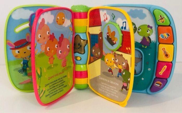 vtech do ré mi super livre enchanté bleu 6-36 mois 40+ chansons mélodies sons et phrases 6 comptines livre interactif parlant musical éducatif instruments de musique couleurs motricité fine lot SOP77 - photo numéro 5