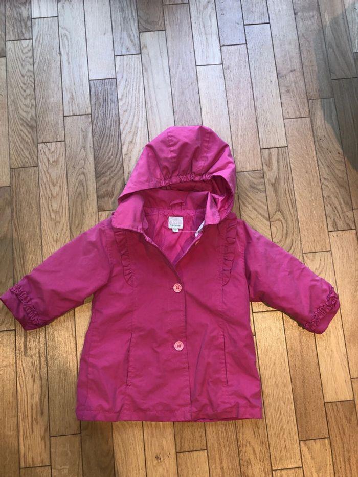 Imperméable rose Prémaman 18 mois avec capuche - photo numéro 1