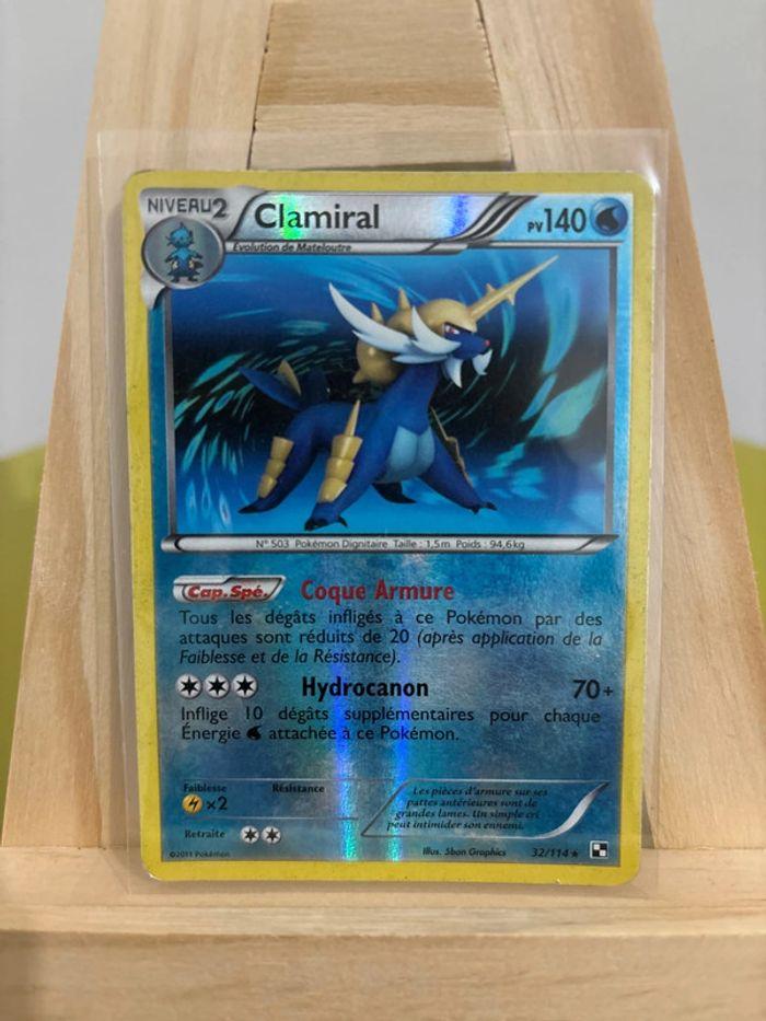 Carte Pokémon Clamiral 32/114 reverse - photo numéro 1