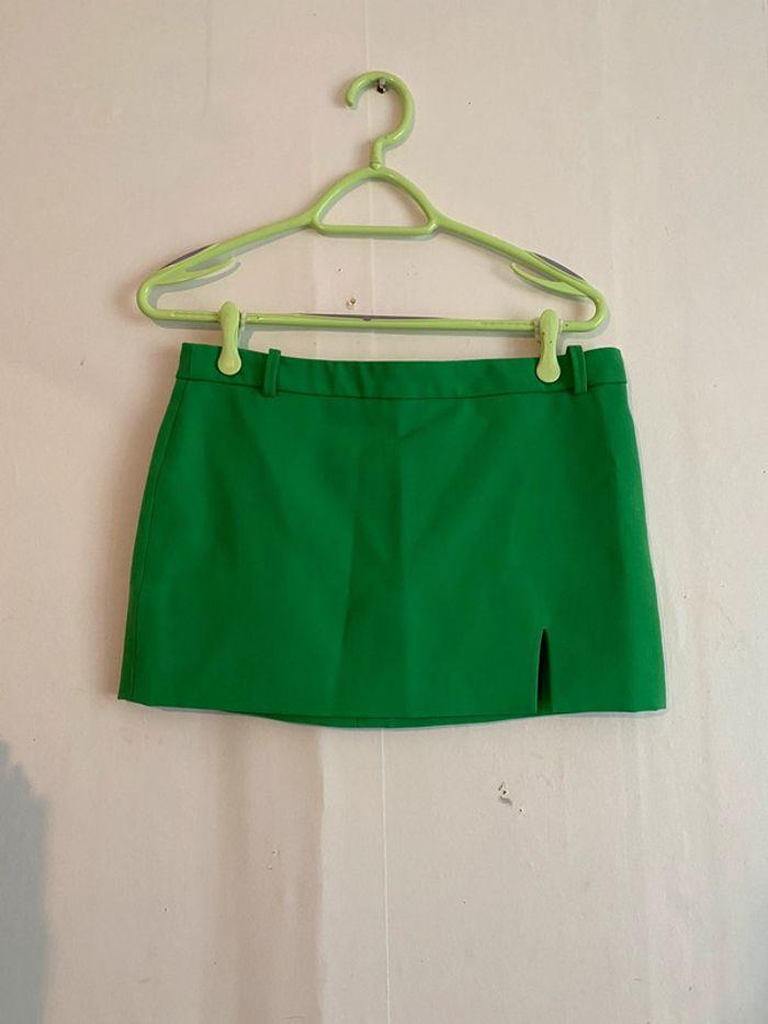 Jupe courte verte Zara taille m 38 - photo numéro 1