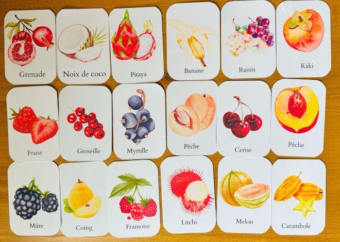 Carte de nomenclature (les fruits)/ jeu inspiration Montessori éducatif maternelle - photo numéro 4