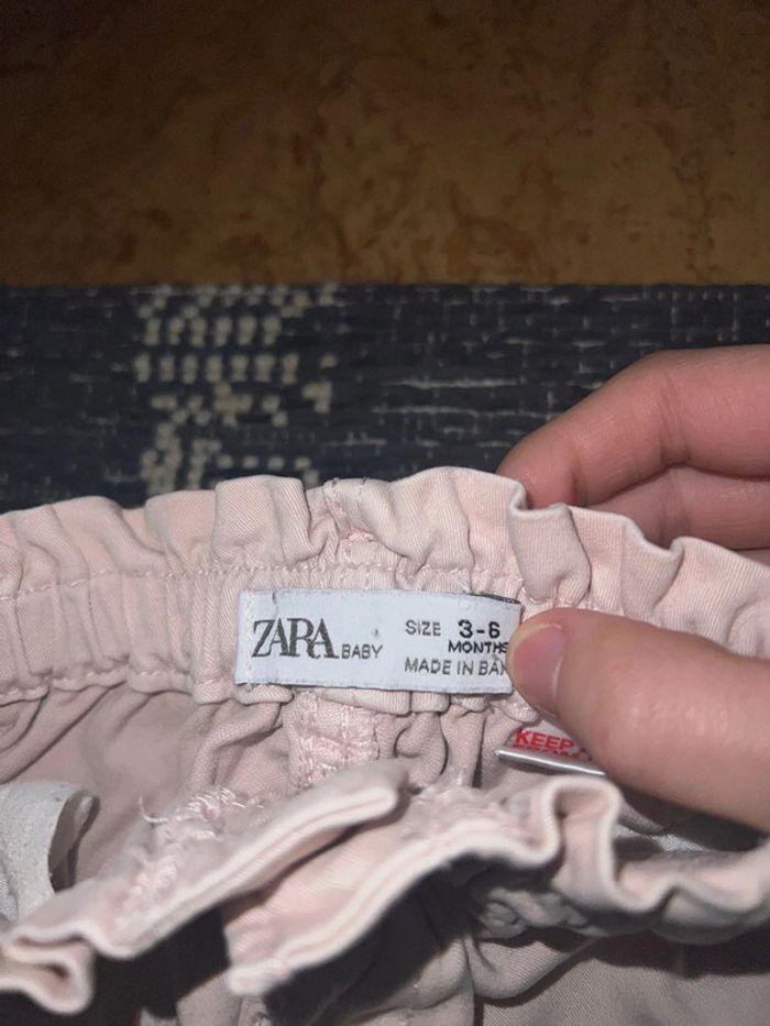 Pantalon Zara rose pale bébé fille 3-6m - photo numéro 3