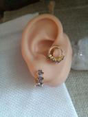 Boucles d'oreilles créoles zircons violets