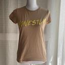 T-shirt beige « Honestly »