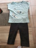 Ensemble t shirt et legging court 3 ans