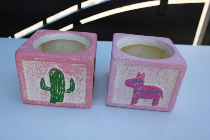 Lot 2 pots rangement cactus licorne - photo numéro 4