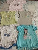 Lot de 5 t-shirts manches courtes fille 2 ans tbe