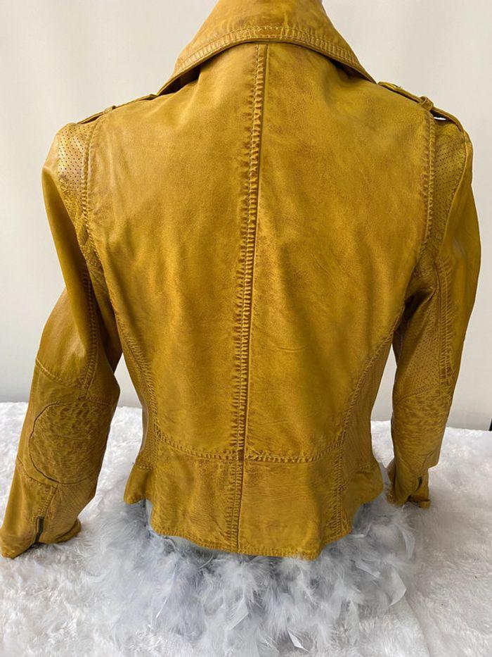 Veste blouson cuir moutarde Oakwood Taille L comme neuf - photo numéro 6