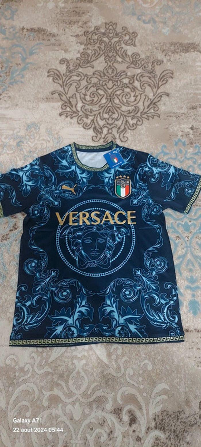 Italie Maillot Concept avant match Versace bleu taille M neuf - photo numéro 3