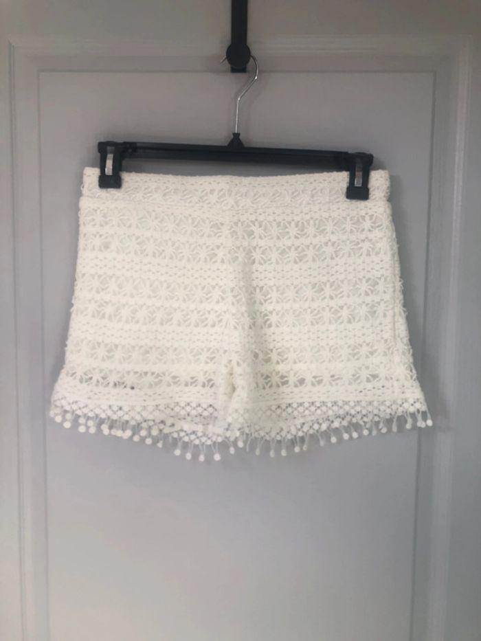 Short blanc crème bohème taille M