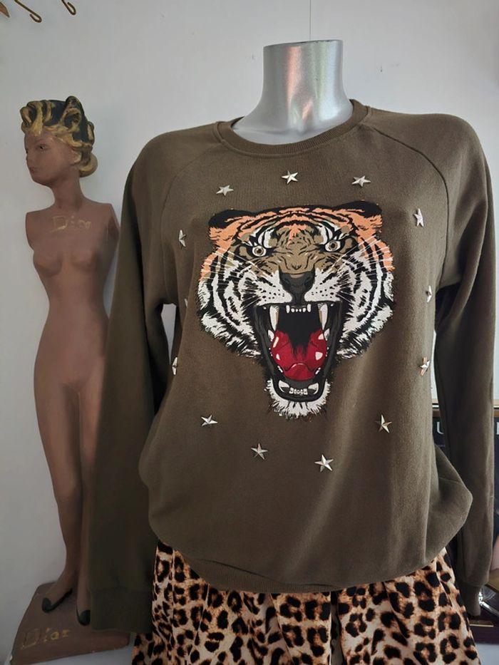 Pull  lion 90's style Y2k   vintage - photo numéro 7