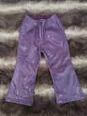 Pantalon pattes d'éléphant cuir peau crocodile croco violet 2 ans 24 mois fille créateur