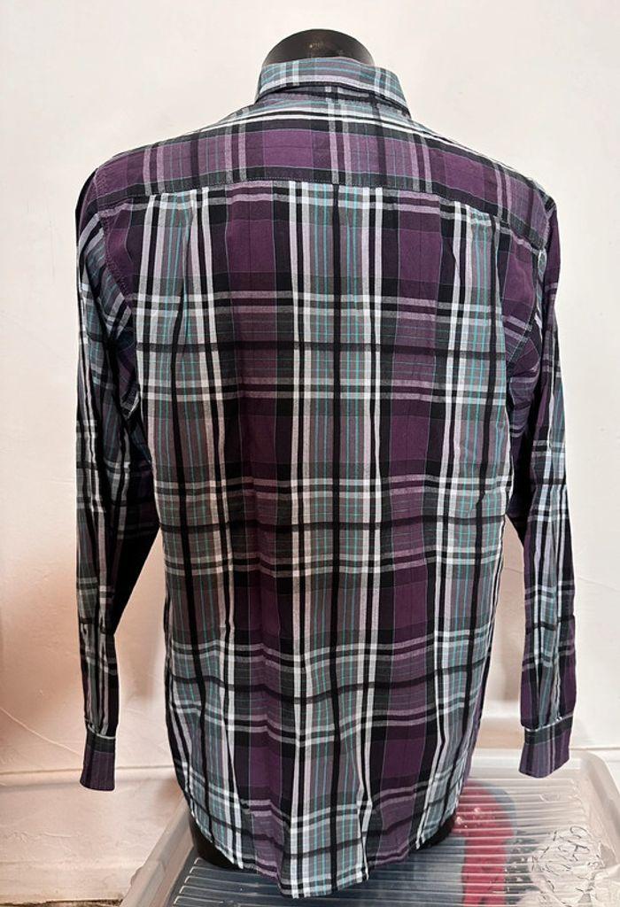 Belle chemise tartan violet TBS taille L - photo numéro 4