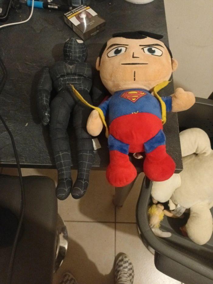 peluche spider-man et superman - photo numéro 1