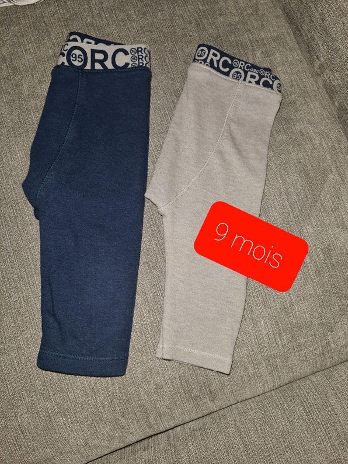 #lot 2 leggings garçon 👦 9mois - photo numéro 1