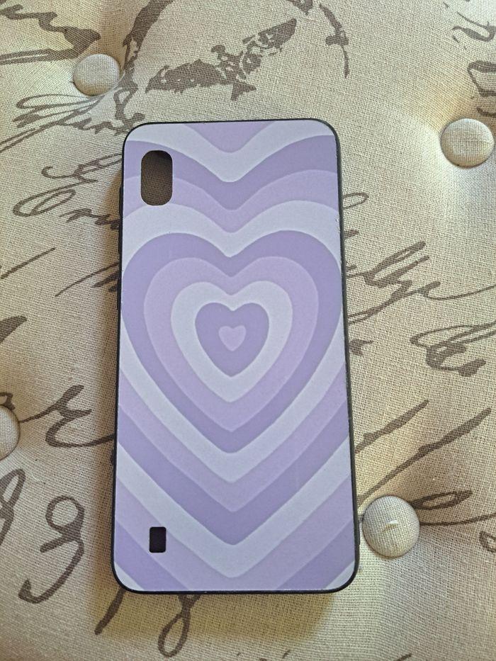 Coque de téléphone coeur violet aesthetic - photo numéro 1