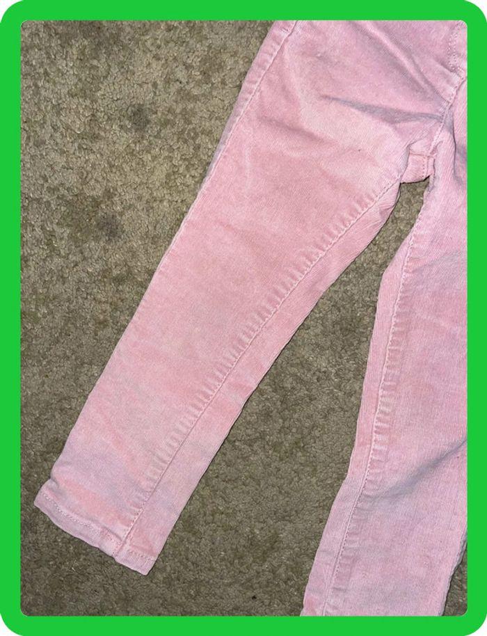 Pantalon droit à velours côtelé rose kiabi bb 3 ans - photo numéro 2