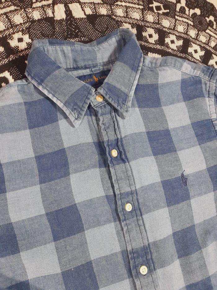 Chemise à Carreaux Bleue Ralph Lauren - photo numéro 4